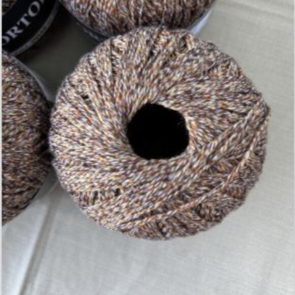 (5) Filatura Di Crosa Portofino Multi Brown/Gold Yarn NWT Cotton Viscose Italy - Picture 7 of 7